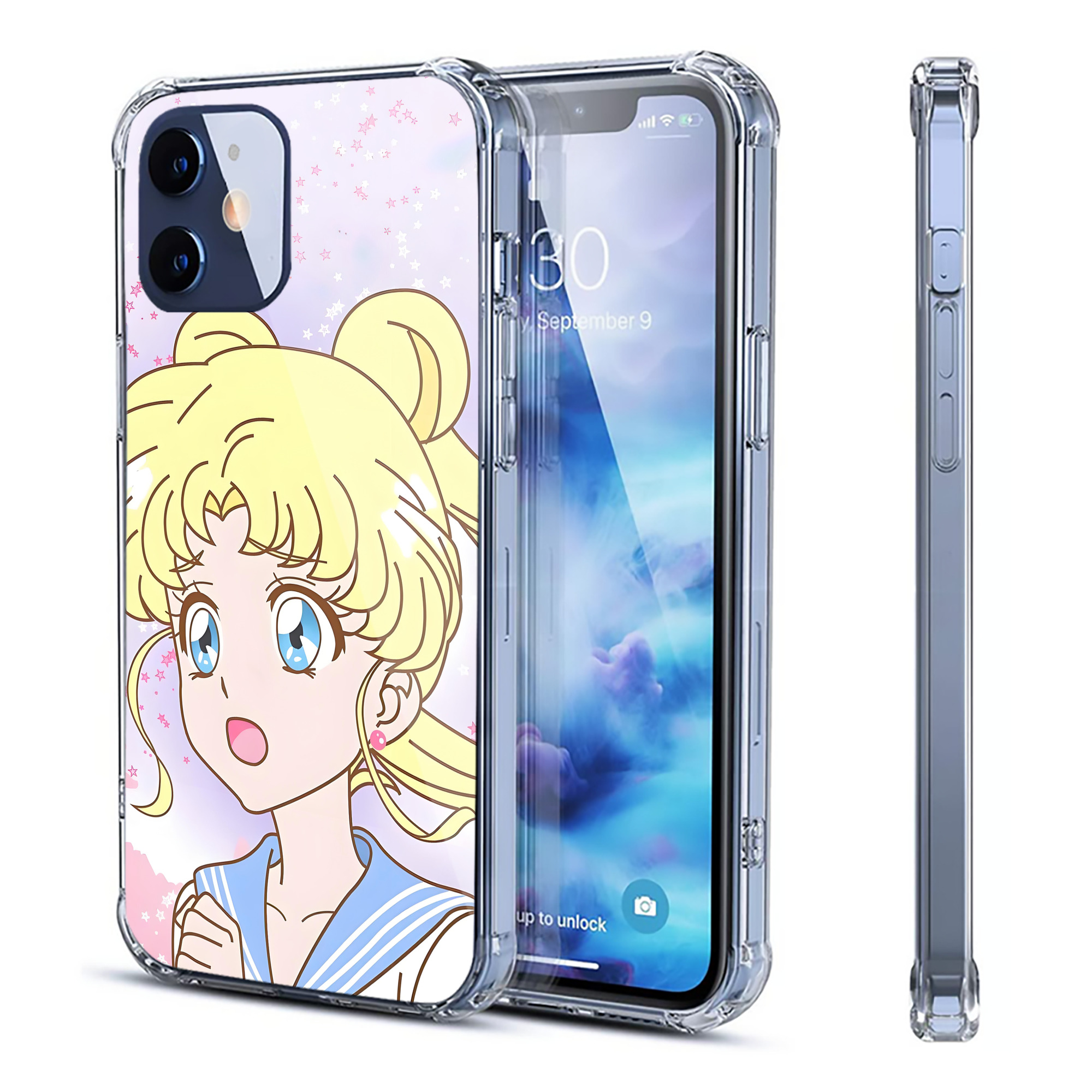 （画像用） 美少女戦士セーラームーン Sailor Moon 【iPhone 12シリーズ対応】透明スマホケース（クリアソフトケース）